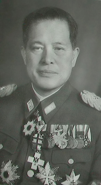 Hiroshi Ōshima, the Japanese Ambassador to Berlin with2nd class Olympic medal in wear